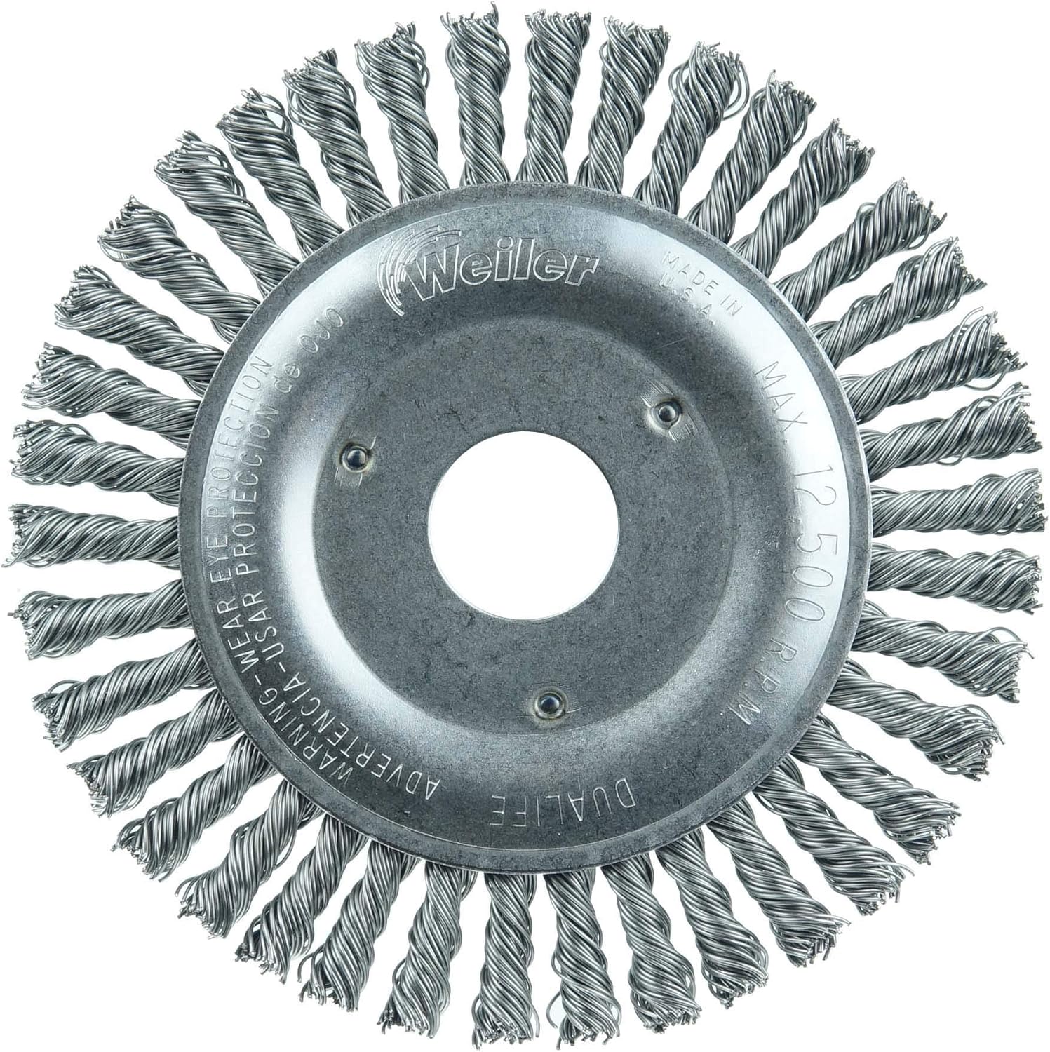 Weiler 08750 Roughneck Jr. 5 Root Pass Weld Cleaning Brush, .020 Steel Wire Fill, 7/8 Arbor Hole, Made in The USA (Pack of 5)