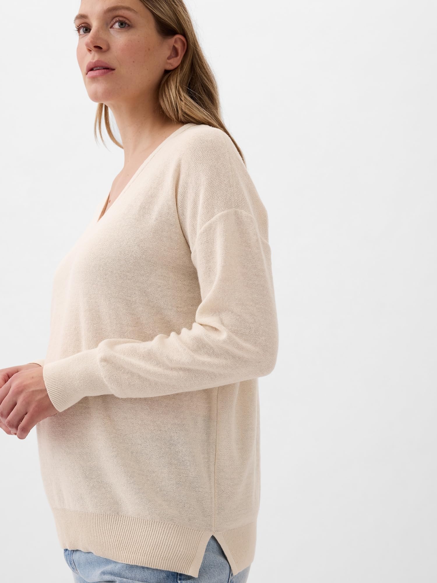 GAP Damen Umstands-Pullover aus Leinen