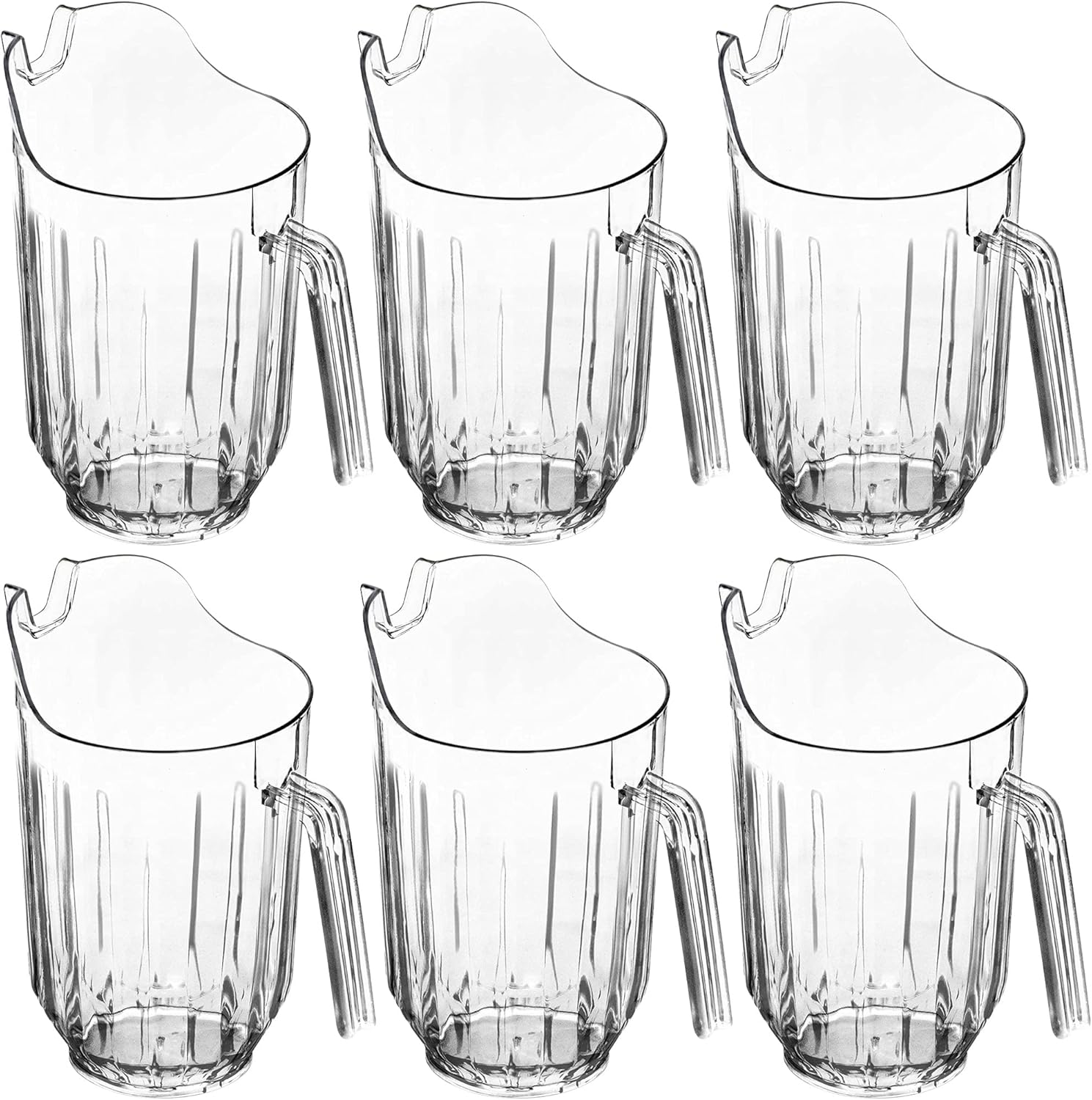 DecorRack 6 Crystal Clear Plastic Pitcher Beverage