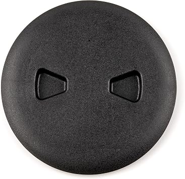 T-H Marine Low Profile Twist-Out Deck Plate - 4 in Black - Quick Access Screw-Out Hatch Cover with Textured Lid - Watertight O-Ring Gasket - Hidden Fasteners - Smooth Overlap Frame