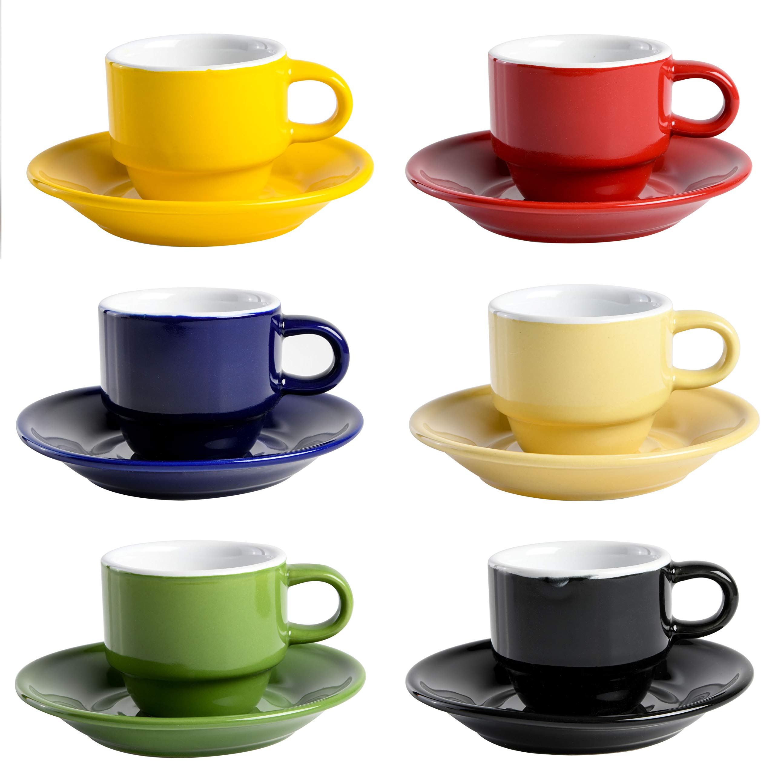 Amazon.com | Gibson Home Porcelain Sensations Stackable Espresso