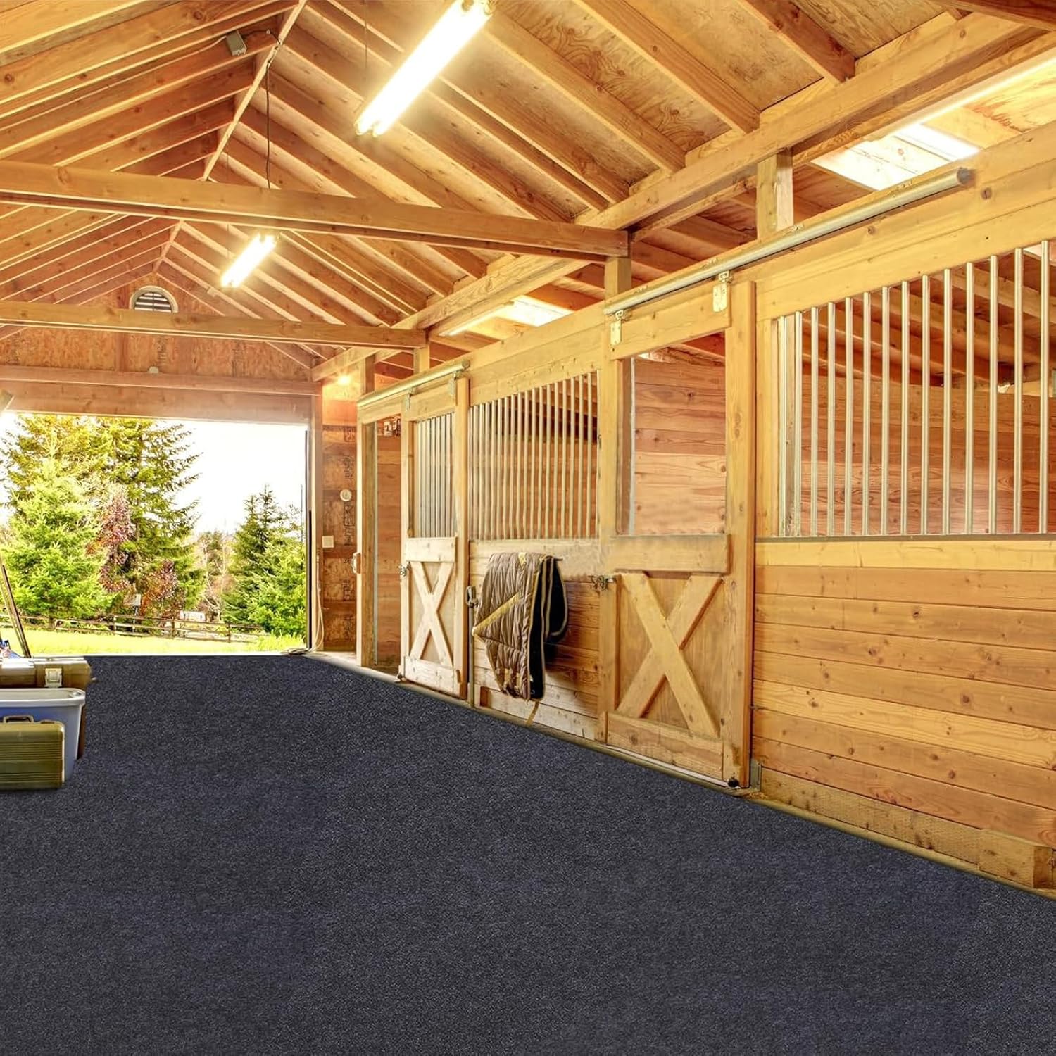 Horse/Stable Mats - Duty Stall Mats - for Floor Surface/Absorbent mat Lightweight Washable Floor Mat，Back Non-Slip，Keeps Stable Floors Clean and Dry Over time (48''x 72'')