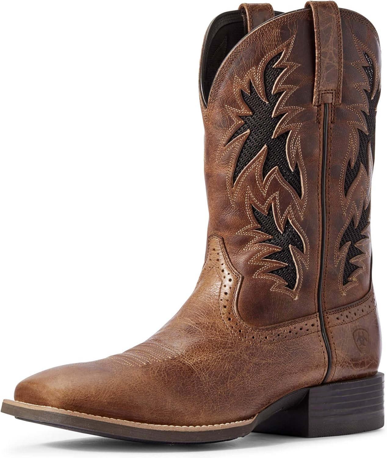Ariat Mens Sport Cool VentTEK Western Boot Dark Tan/Two Tone Tan 12
