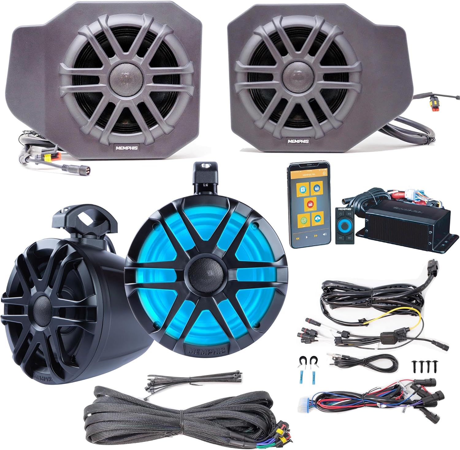 Memphis RGR18CORE4 4 Parlantes UTV Audio para Polaris Ranger 1000