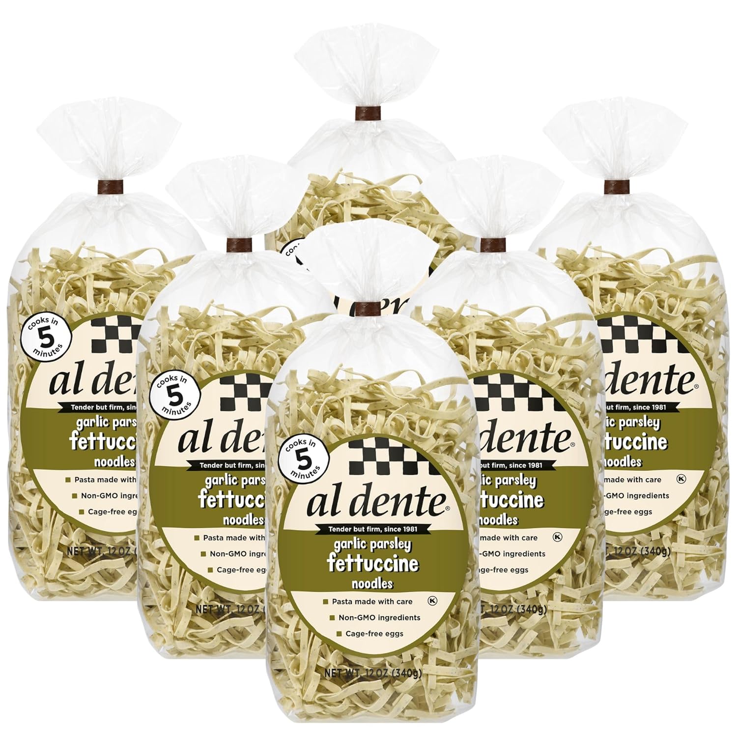 Al Dente Garlic Parsley Fettuccine (6x12oz)