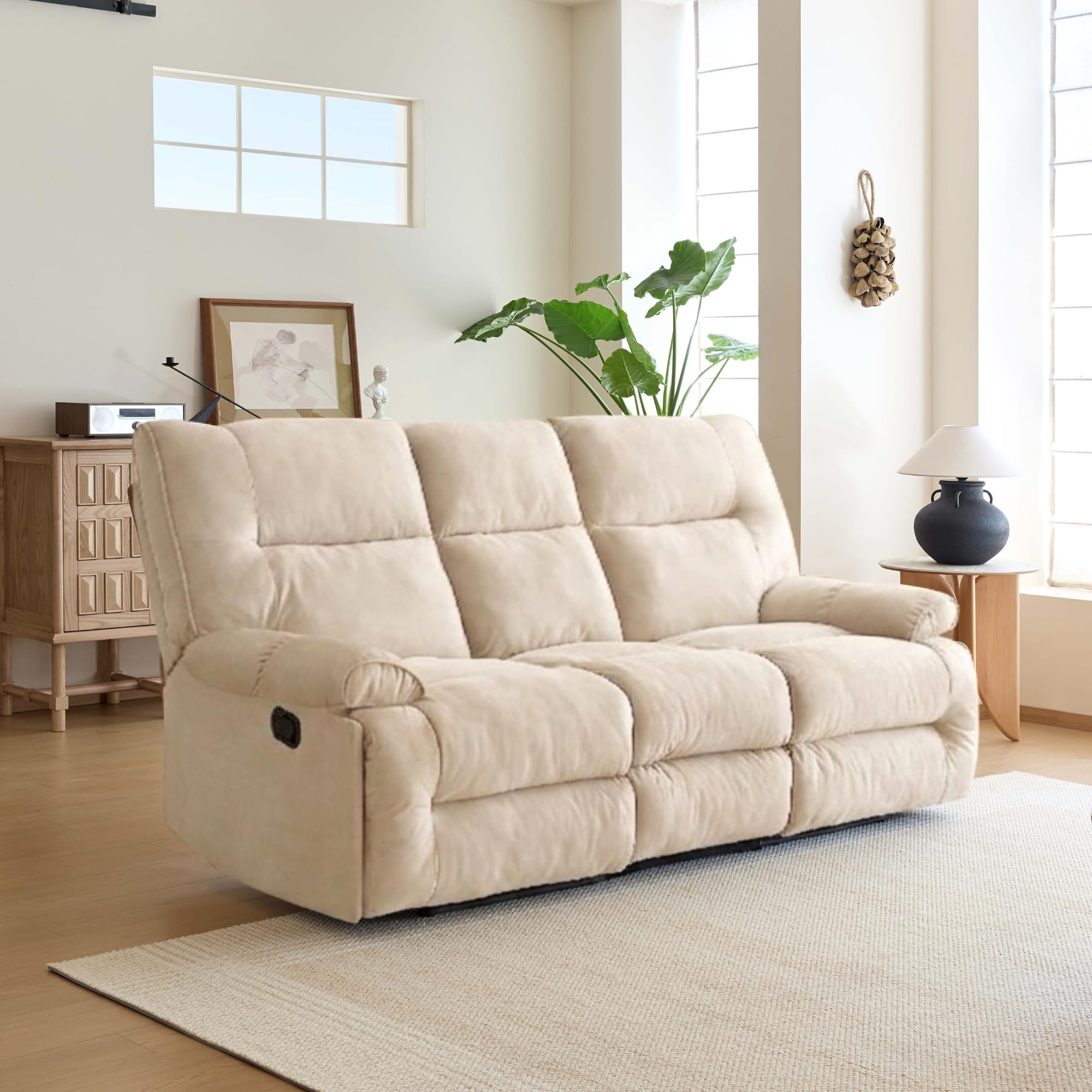 Amazon｜OSLEEP 手動リクライニングソファー 3人掛け 150°と116°2段階