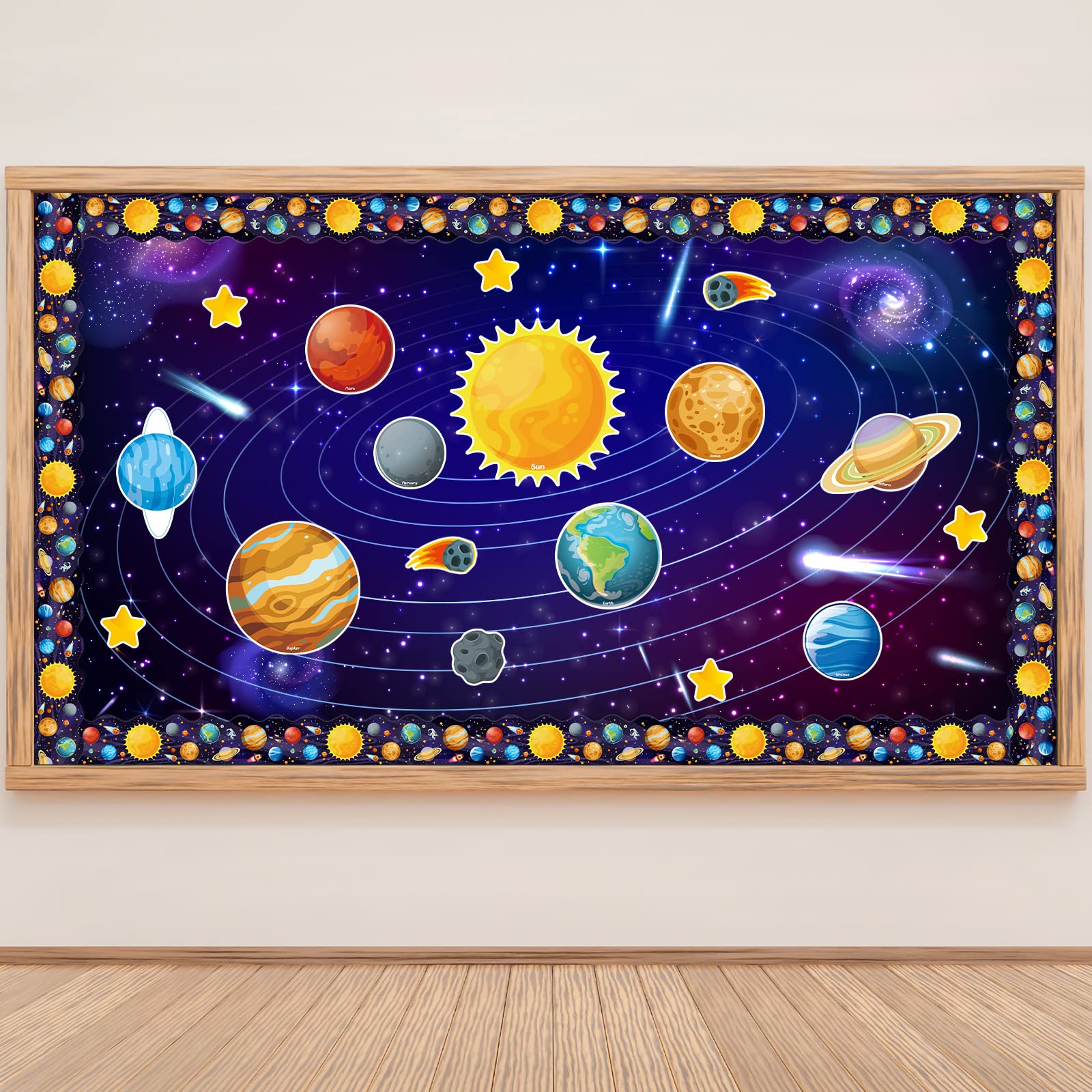 Galaxie-Pinnwand-Set Von MADOO CITRUS – 2,8 M Weltraum-Bordüren Für Klassenzimmer & Kinderzimmer