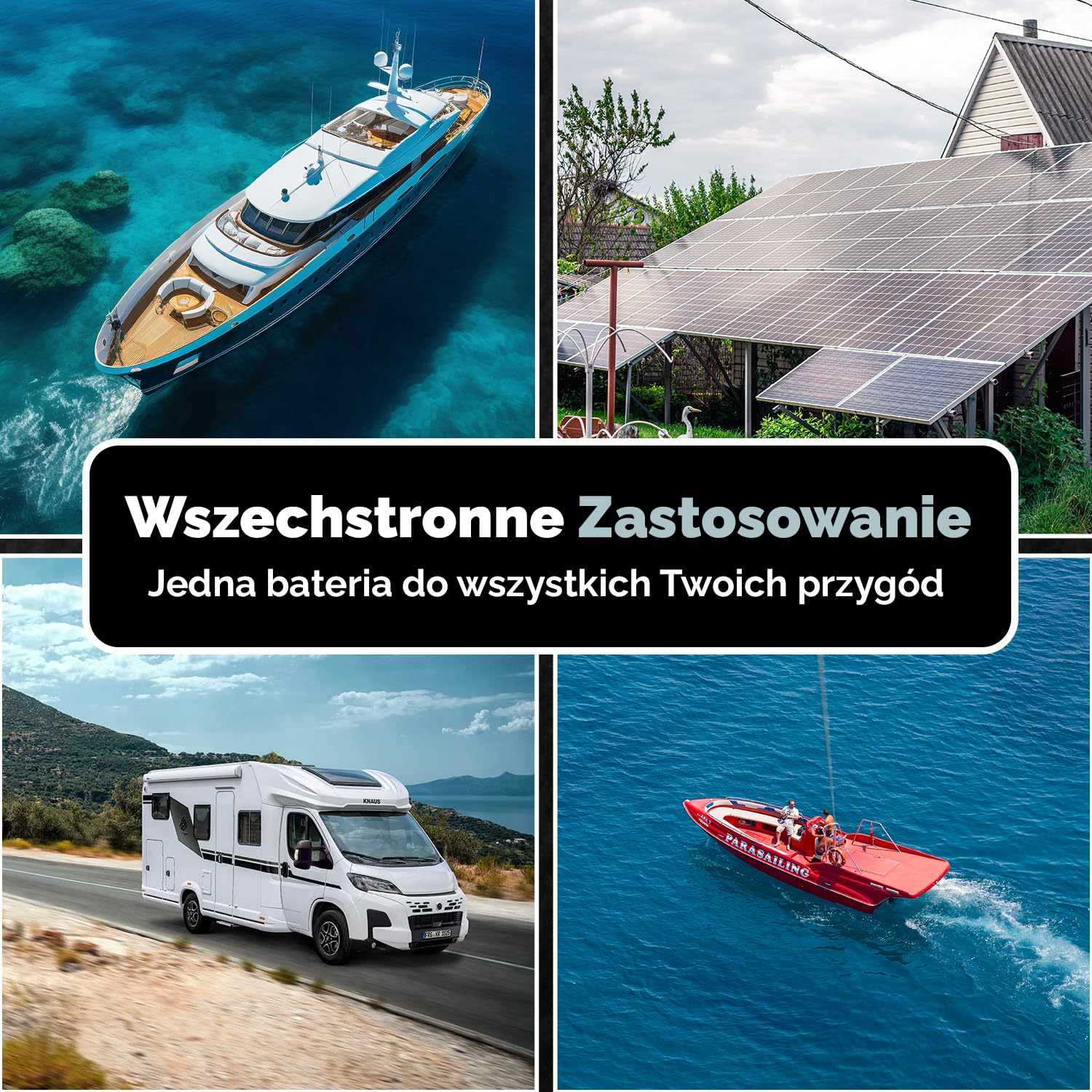 Electronicx GEL Akumulator Zasilający 12V 110Ah / 110 Ah Marine Edition – Technologia GEL, 315x175x190 mm, Biegun dodatni po prawej stronie, Deep Cycle – do łodzi, instalacji solarnych,vanów
