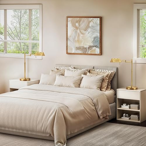 Miniatura 8 de VONLUCE Lámpara LED de escritorio de farmacia, brazo oscilante, diseño industrial para leer, manualidades, trabajo, LED de 10 W, altura ajustable,