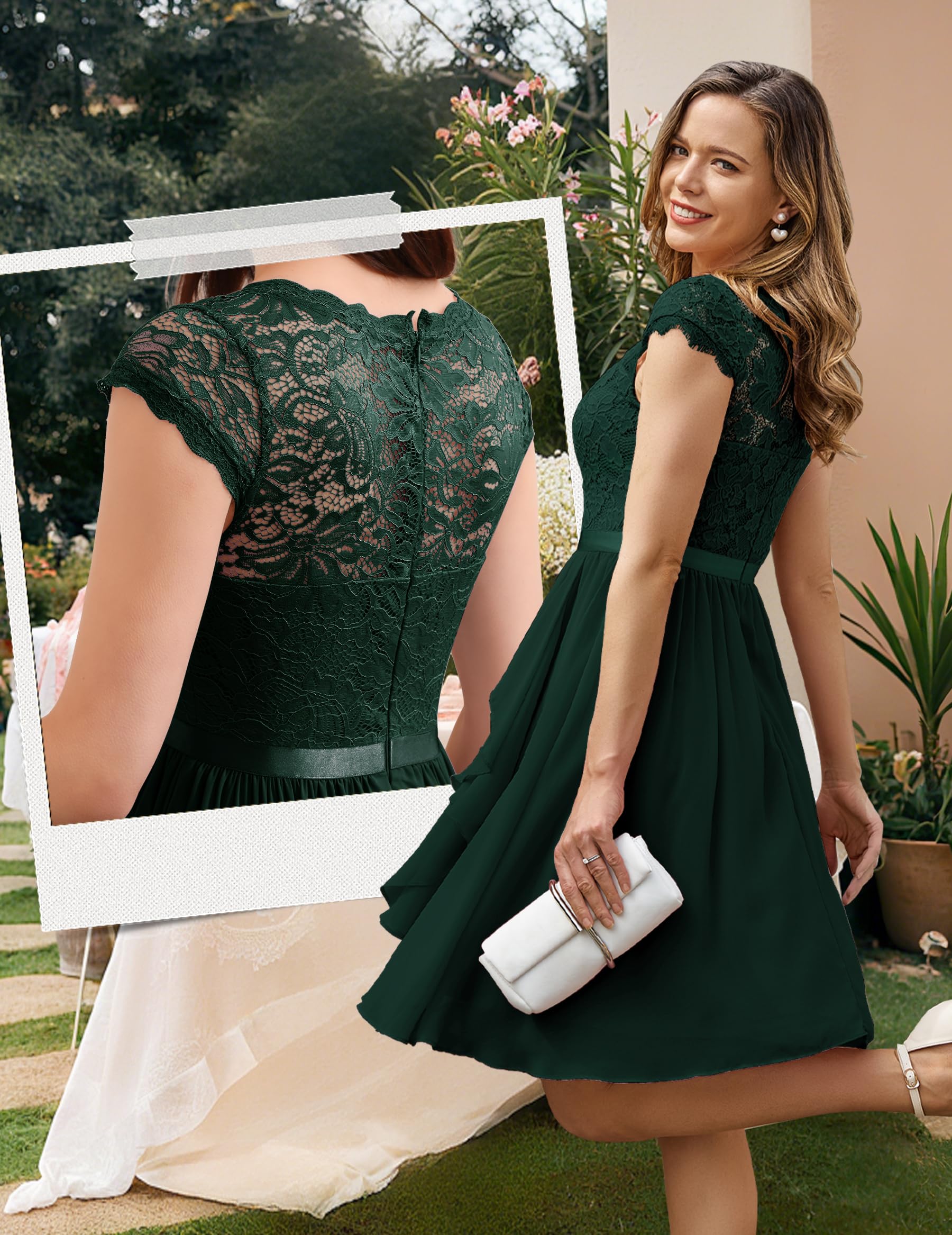 Wedtrend Donne 1950 Audrey Hepbun Vintage di Polka Dots Cocktail Vestito