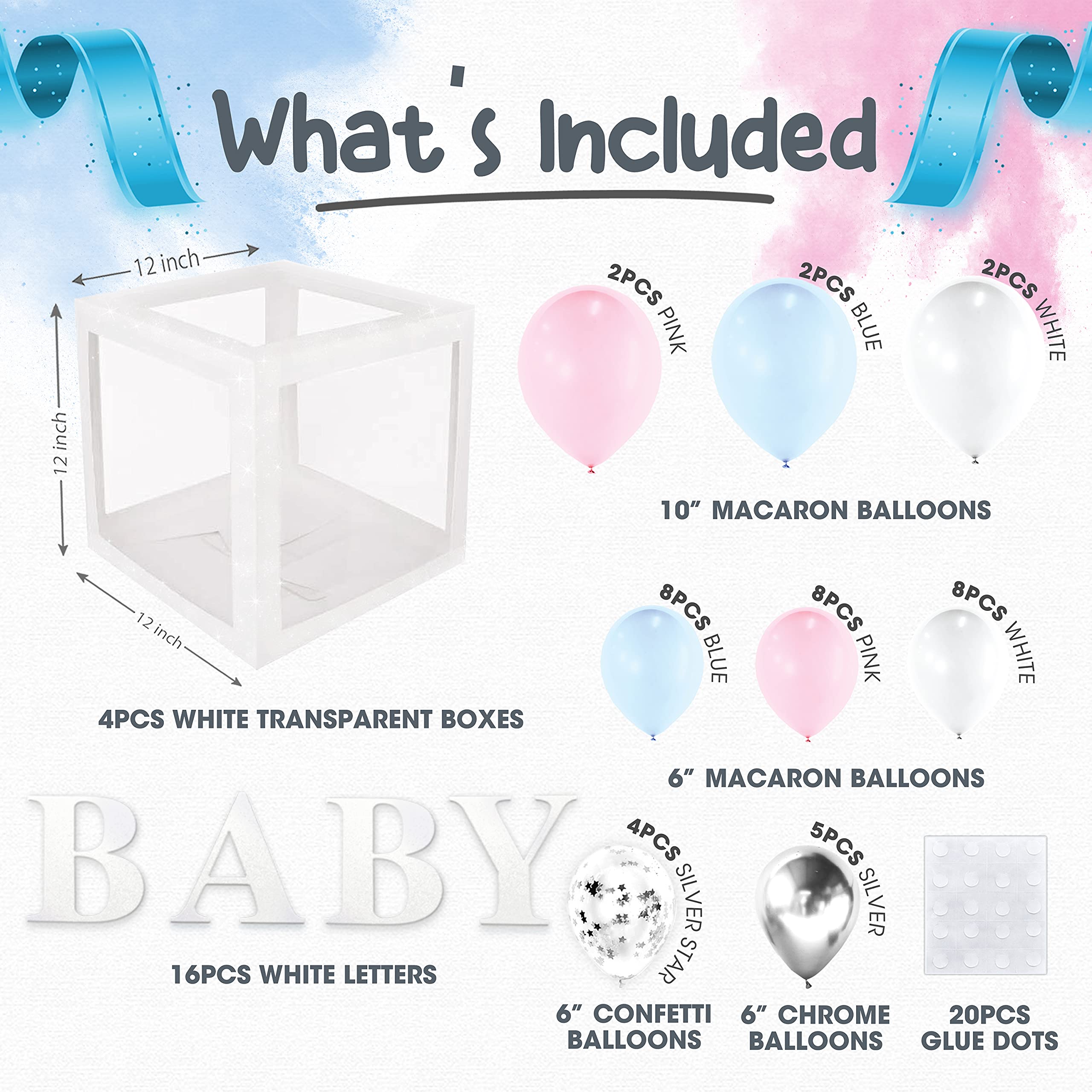 Buy PRIMEPURE Premium Pearl White Baby Boxes For Gender Reveal