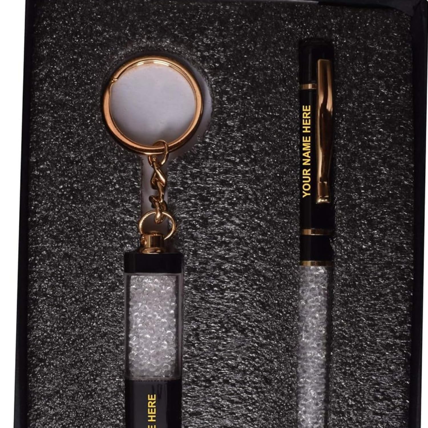 Vivatra Custom Pen & Keychain with Name Engraving | Personalized Gift Set for Diwali, Corporate Employees, Doctors, Friends, Brother, Sister | Pen for Office, Birthday, and Festive Gifting (Style 2) 1