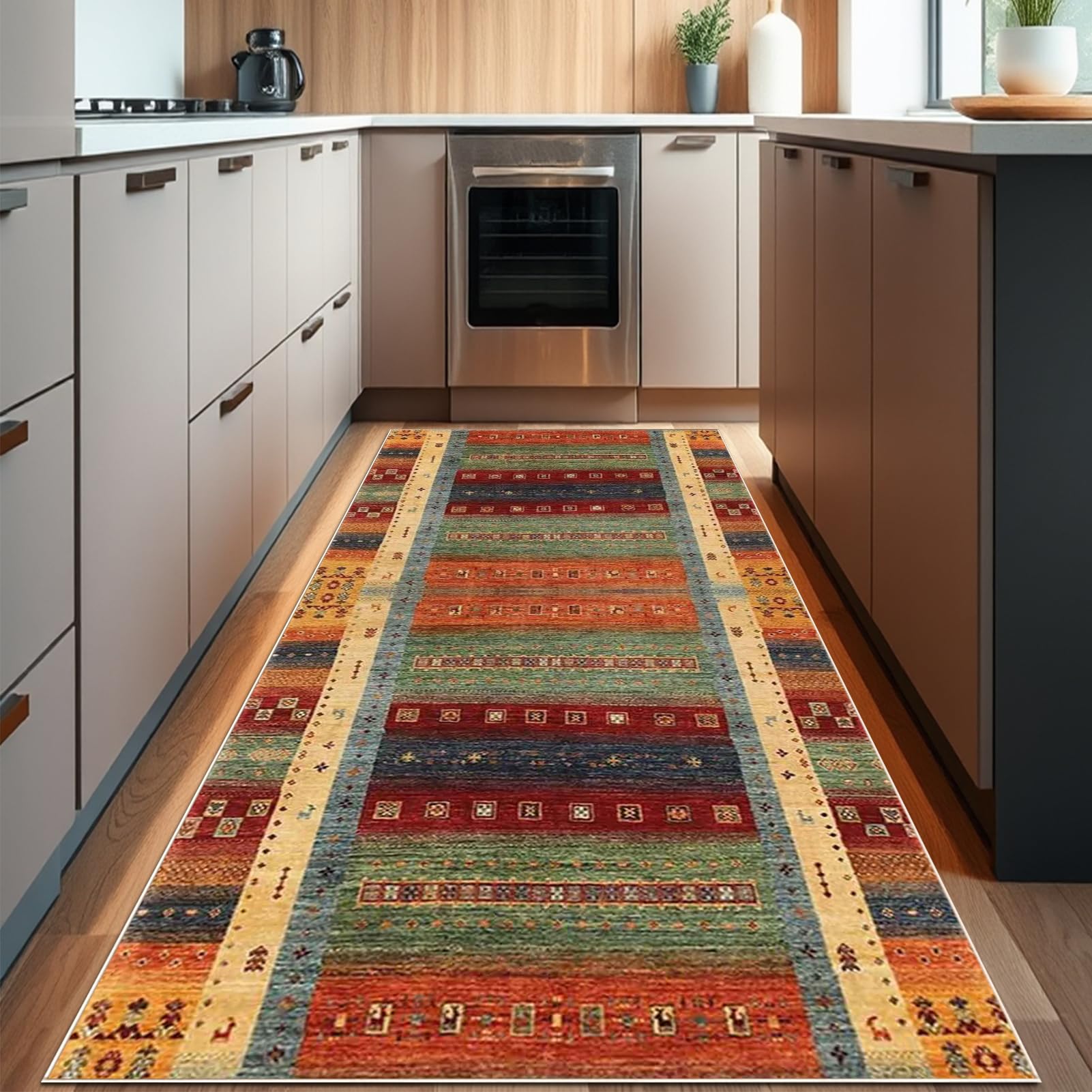Tehocwiz Runner Rugs for Hallway, Non Slip Carpet Runners Washable Kitchen Rugs, Kitchen Runners, Narrow Rugs, Carpet Runners Rugs for Entryway Laundry Room Hallway Kitchen 70 x 280 cm