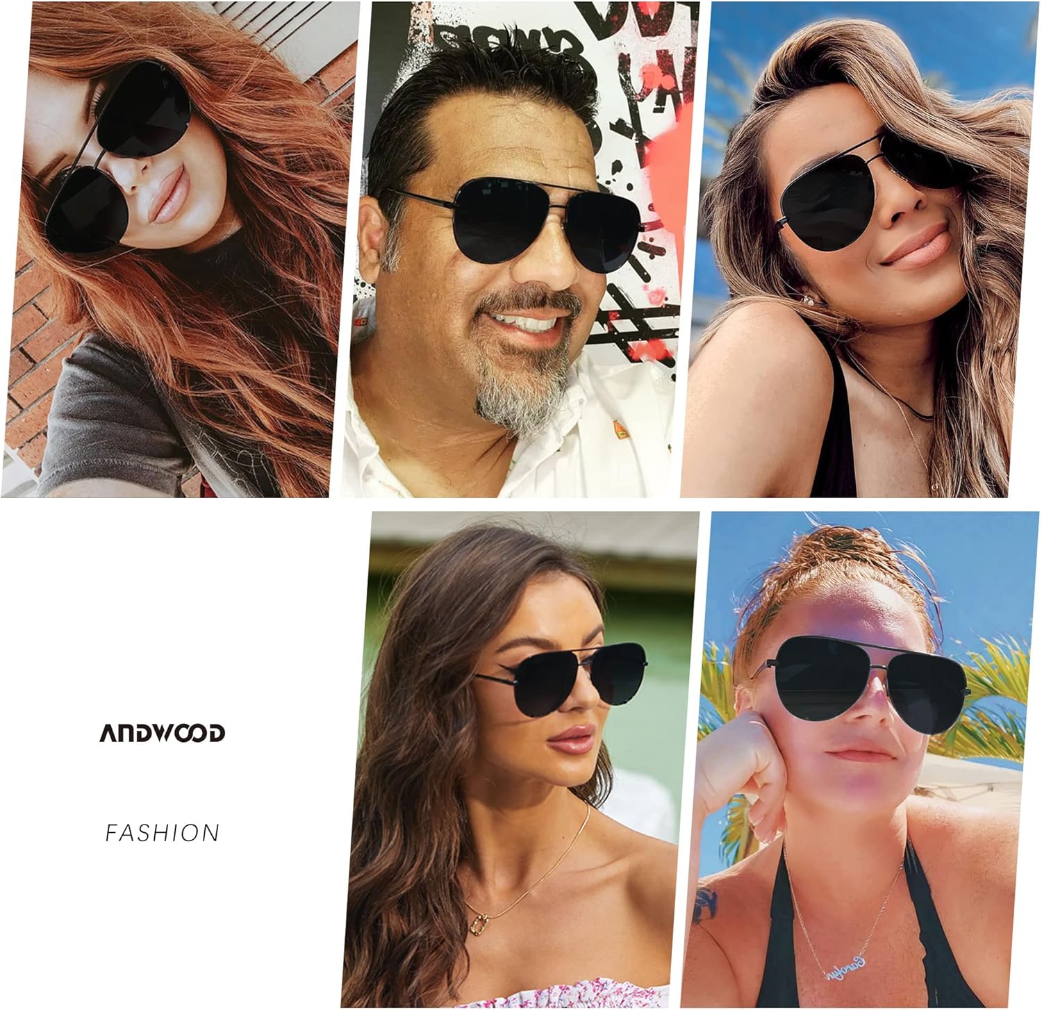 ANDWOOD Oversized Aviator Sunglasses for Women Men Big Large UV Protection Fashion Sun glasses - Image 5