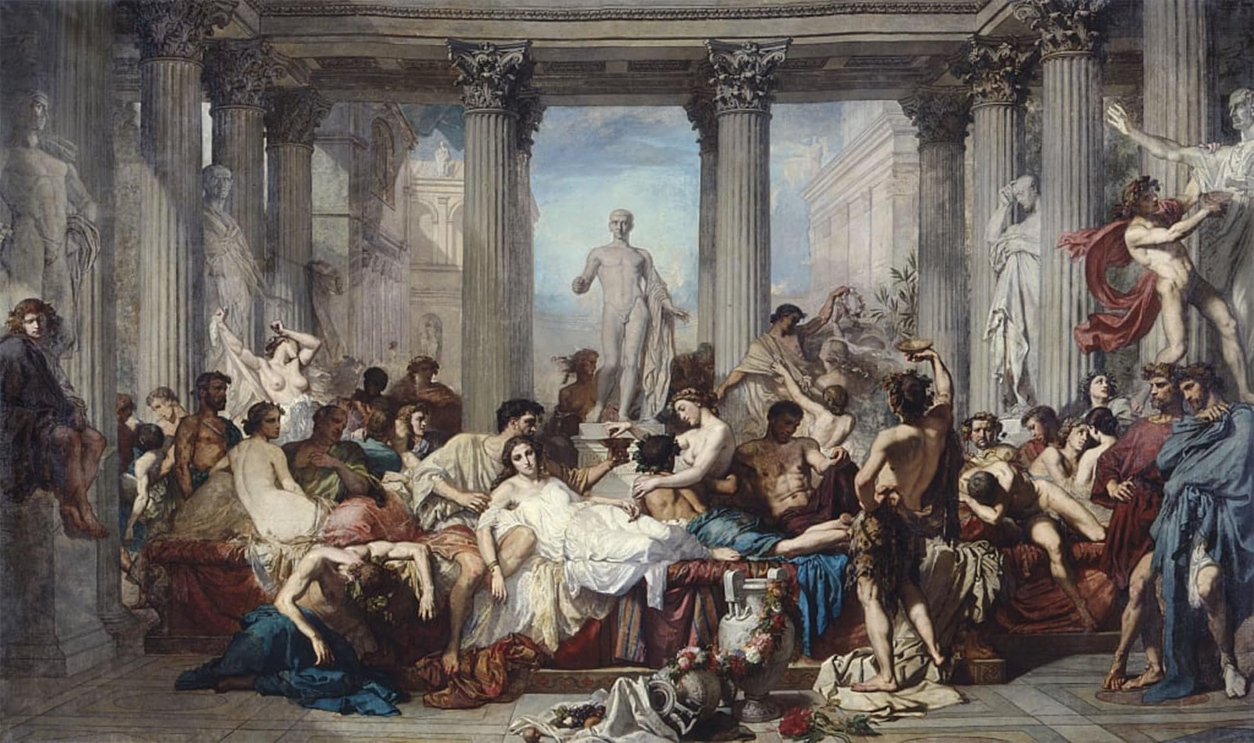 ARTXLXXBN Famous Art Print Poster Vintage Wall Art the Romans of the Decadence by Famous Artist Canvas Art Poster for Home Decor 60x90cm