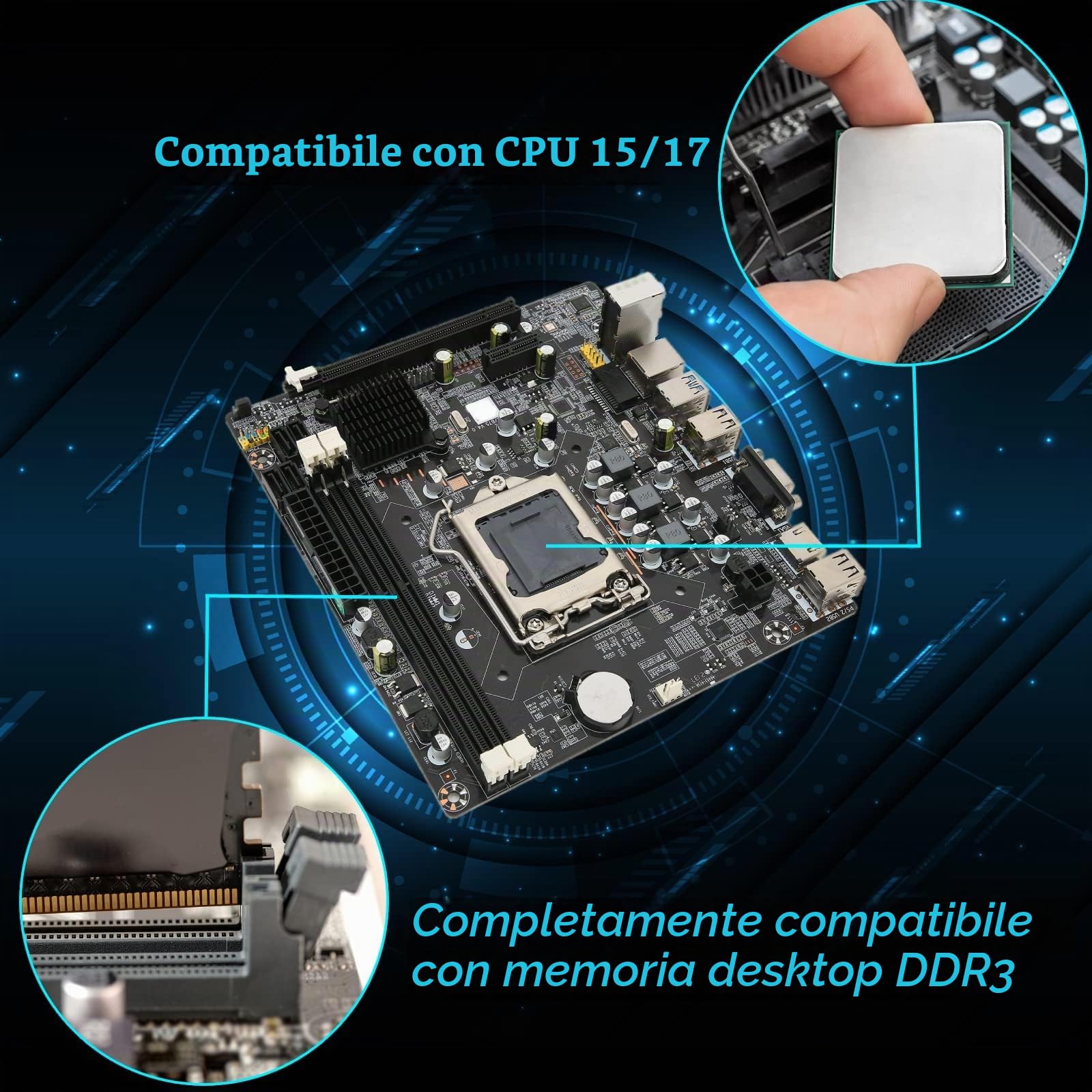 LGA 1155 Socket Intel DDR3 Schede madri I5 I7 CPU SATA PC Scheda madre per computer Intel B75