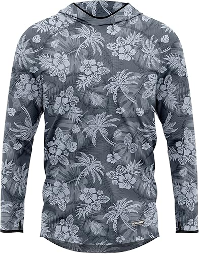 BLACKSTRAP Camisa de sol UV con capucha y cuello redondo para hombre