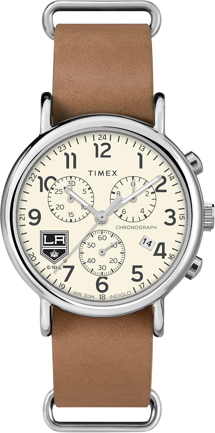 Timex Tribute Men's NHL Weekender Chrono 40mm Quartz Leather Strap