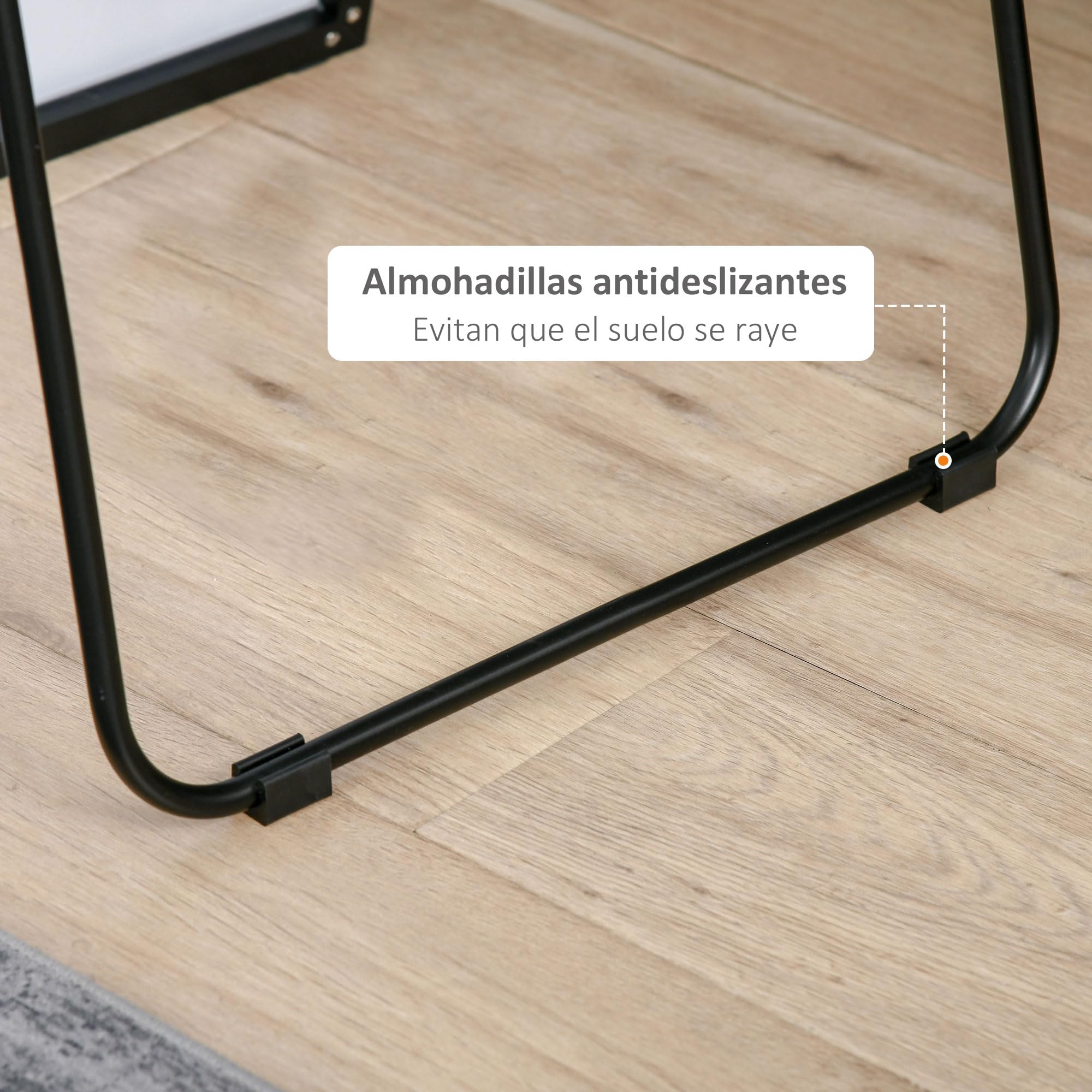 HOMCOM Espejo de Pie Cuerpo Entero 161,5x50 cm con Marco de Aleación de Aluminio Espejo Pared Rectangular con 2 Formas de Uso para Pasillo Dormitorio Salón Vestuario Negro