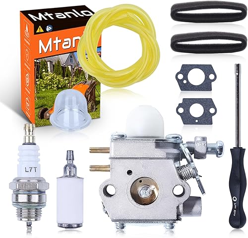 Mtanlo 753-06190 Carburador con herramienta de ajuste de carbohidratos para Troy Bilt TB22 TB21EC TB22EC TB32EC TB42EC TB80EC TB2040XP Trimmer para