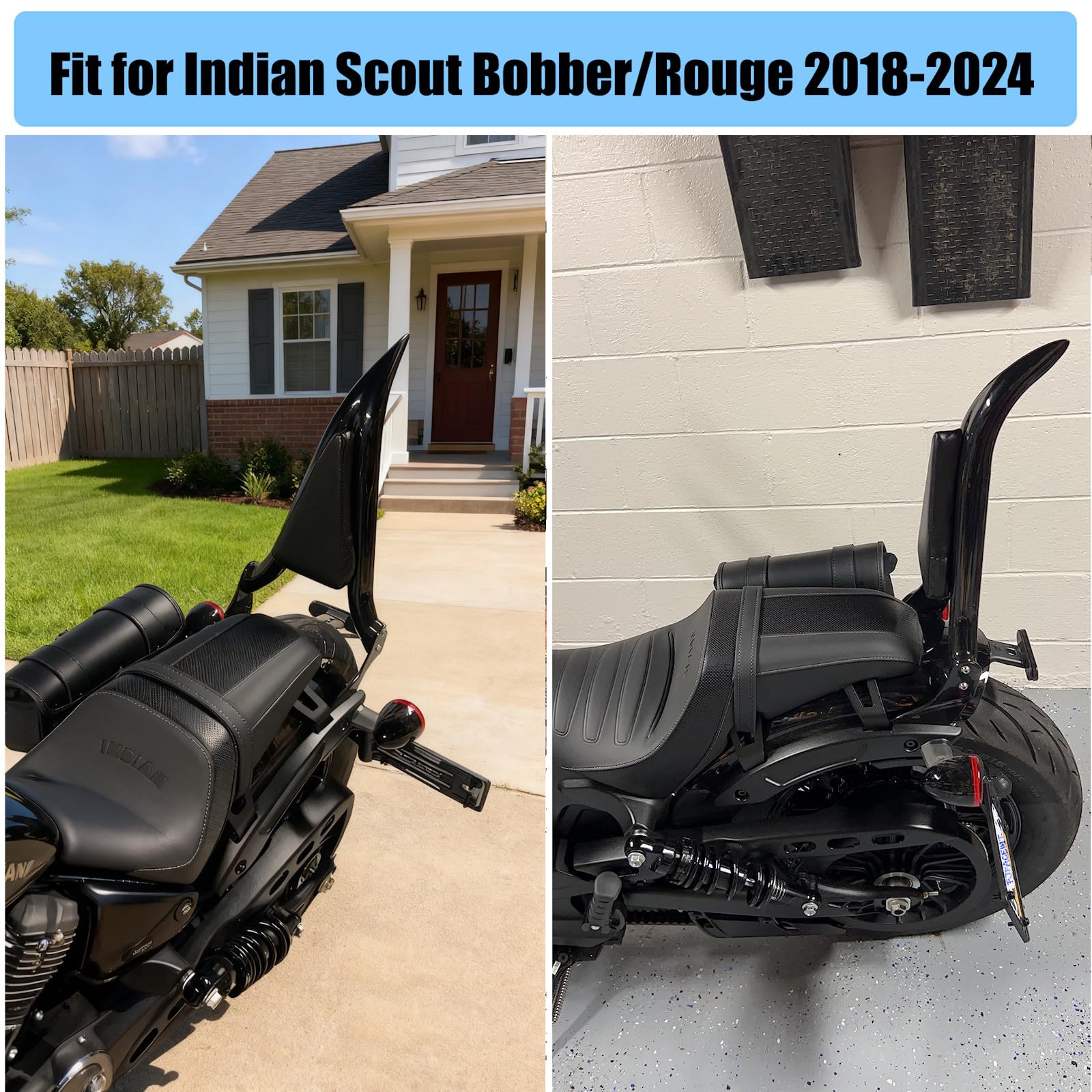 INDIAN SCOUT用バイクシーシーバー、バックレストインディアン INDIAN SCOUT用バイクシーシーバー、バックレストインディアン