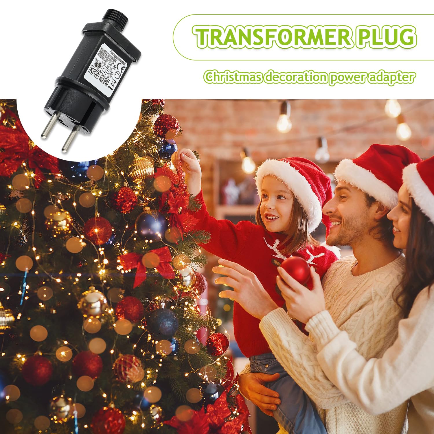 SIGANDG 31V LED Netzteil 3.6W IP44 - Trafo Für Weihnachtsbeleuchtung Mit Timer & 8 Modi