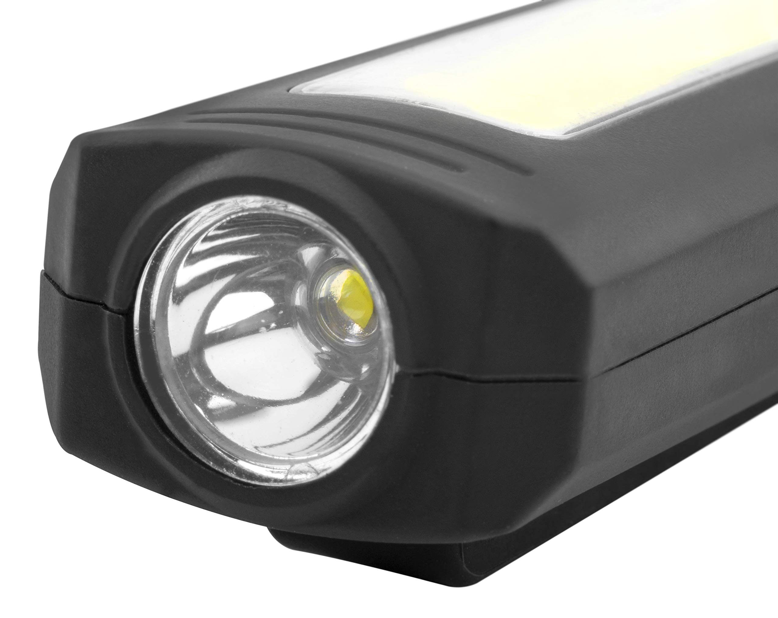 ANSMANN Lampa warsztatowa LED o jasności 210 lumenów – lampa robocza bezprzewodowa, elastyczna i magnetyczna – lampa funkcyjna 3 W – lampa robocza do warsztatu, samochodu i oświetlenia awaryjnego WL210B