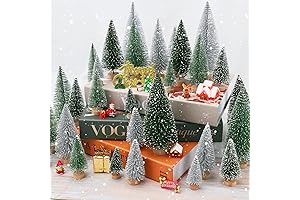 30Pcs Mini Christmas Tree Decor, Artificial Christmas Tree 5 Sizes,Mini Sisal Snow...