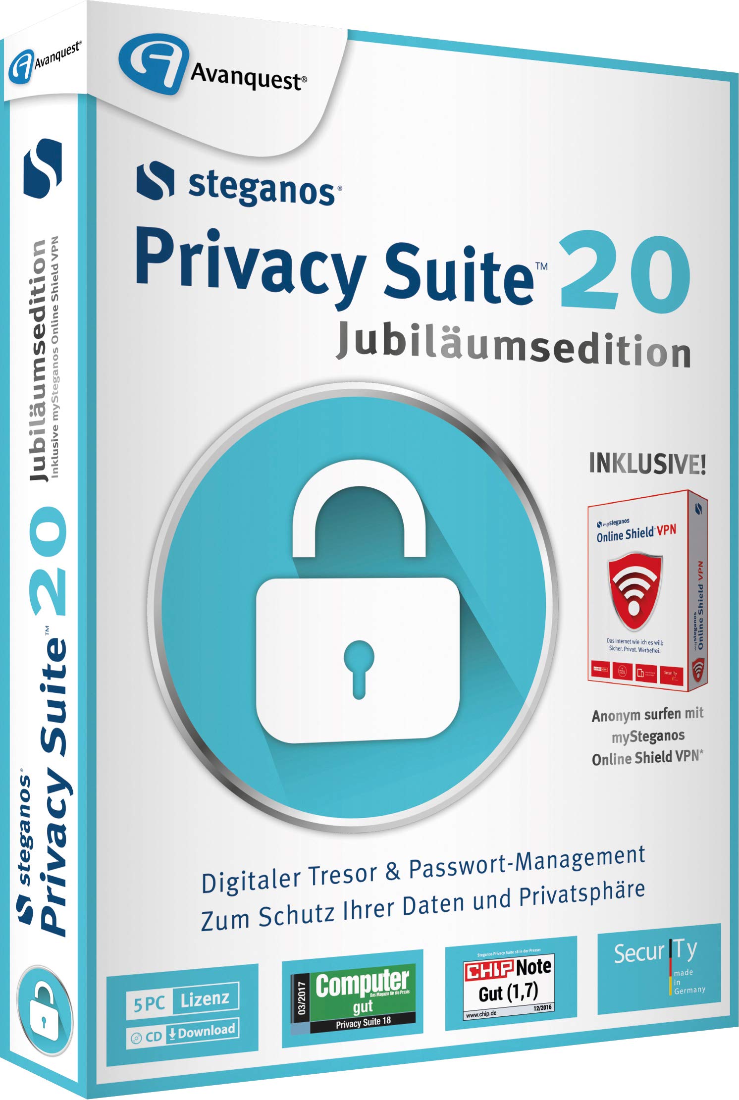 Steganos Privacy Suite 20. Für Windows 7/8/10