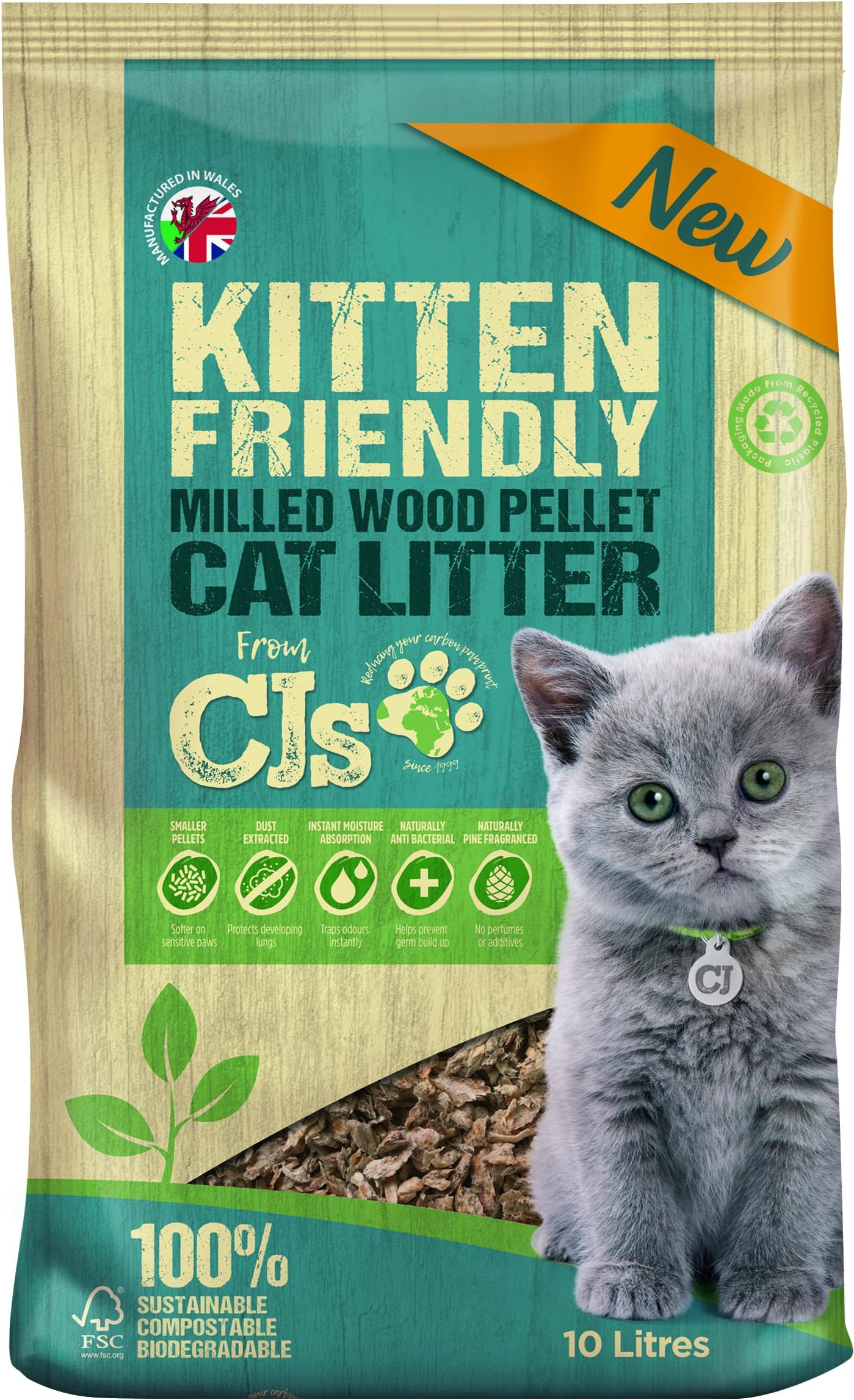 Pettex Pampuss Woodbase Cat Litter, 5 Liter Amazon.co.uk Pet Supplies