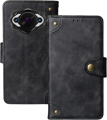 Cheshaoping Flip Genuine Premium Leather TPU Silicone Phone Gel Case for Doogee S98 / S99 6.3