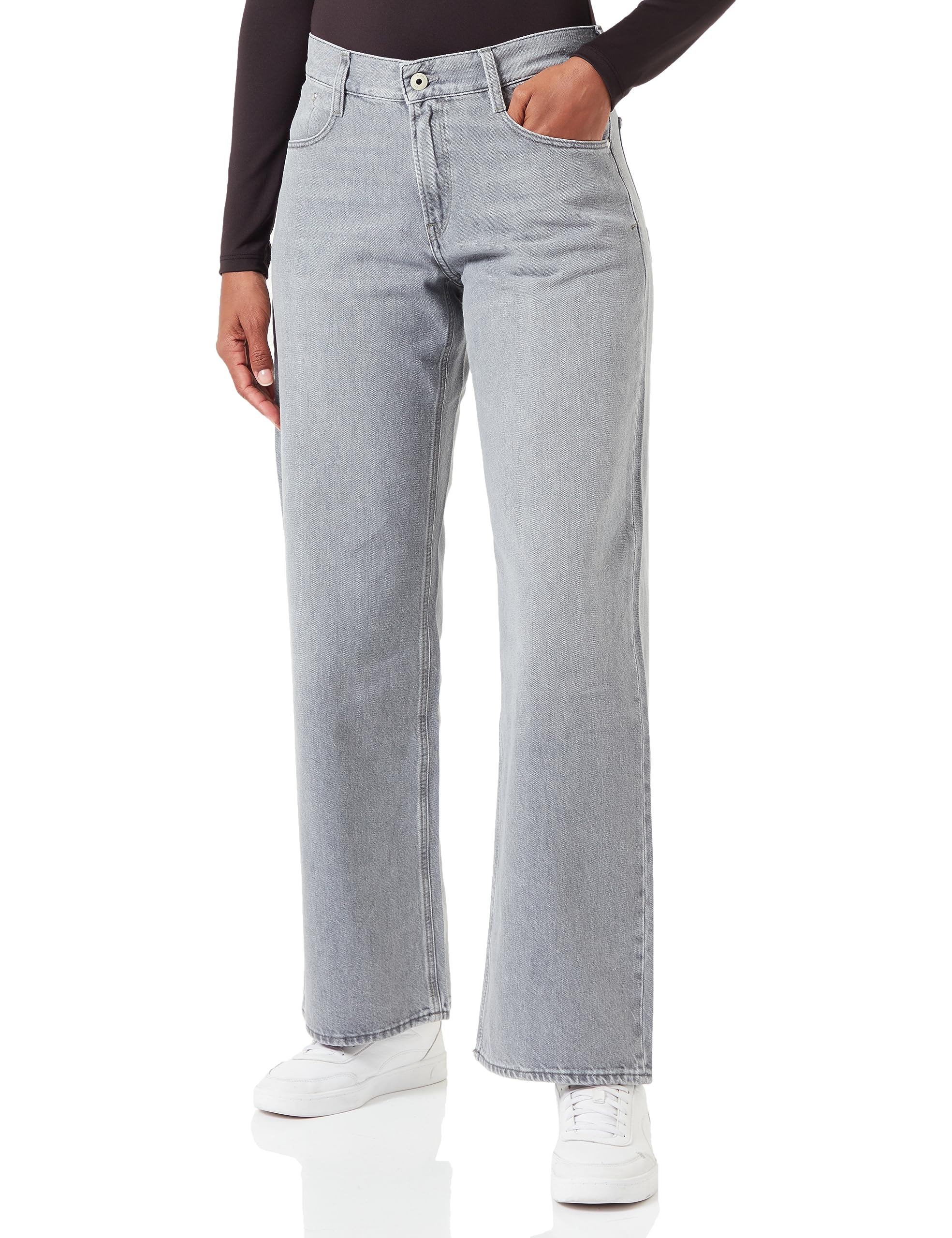 G-STAR Damen Judee Low Waist Loose Jeans Grau (Faded Grey Limestone D22889-D109-D126) 26W / 30L