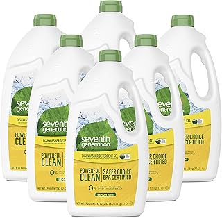Sponsored Ad - Seventh Generation Dishwasher Detergent Gel Liquid Soap Lemon Scent Dish Detergent 42 oz, Pack of 6