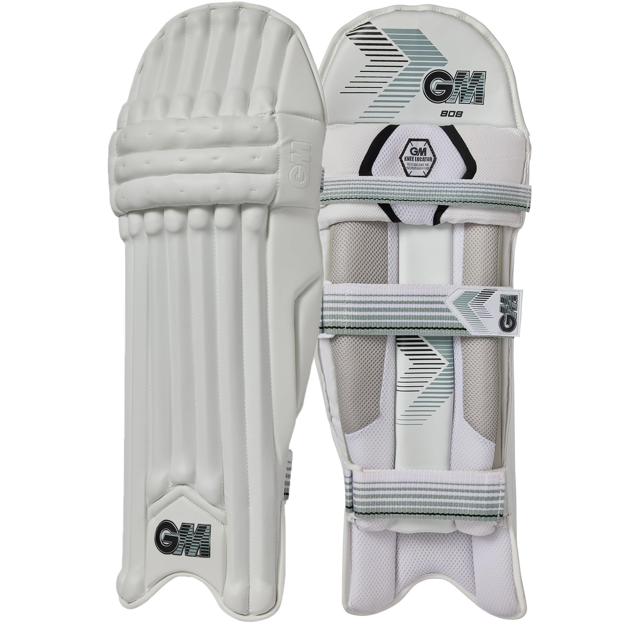 GM Original L.E. Cricket Batting Pads | Traditional Cotton & Cane | Large Adult Right Handed - 19" From Top of Instep to Middle of Knee | Approx 2.10 kg per Pair | 1 Pair | White | Gunn & Moore