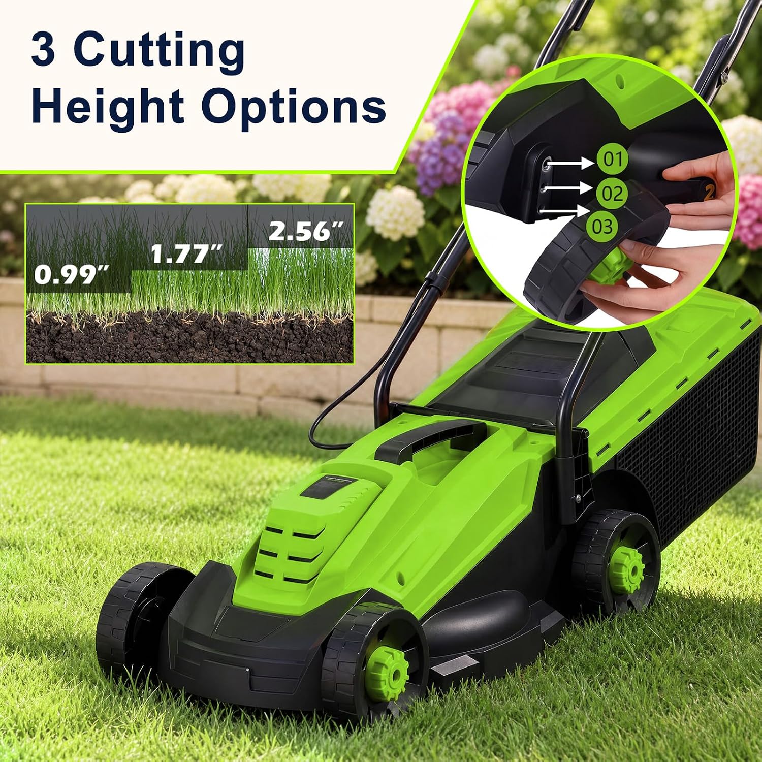 DORTALA 13-Inch 12 Amp Corded Electric Lawn Mower, 1400W (Green)
