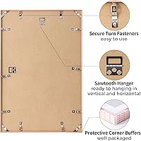 Vista 482 de Fun Memories Portarretratos de metal de 16 x 20 pulgadas con paspartú de 11 x 14 pulgadas, acabado de aluminio cepillado, parte delantera de vidrio