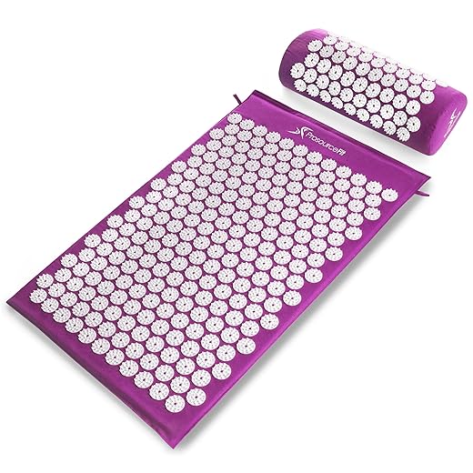 ProsourceFit Acupressure Mat and Pillow Set for Back/Neck Pain Relief and Muscle Relaxation