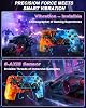 Glitfix Wireless Controller für PS-4 Game Controller kompatibel mit PS-4/Pro/Slim/PC Gamepad mit Turbo/Zurück Taste/Dual Vibration/6-Achsen Gyro Sensor/Touchpanel(Eis und Feuer)