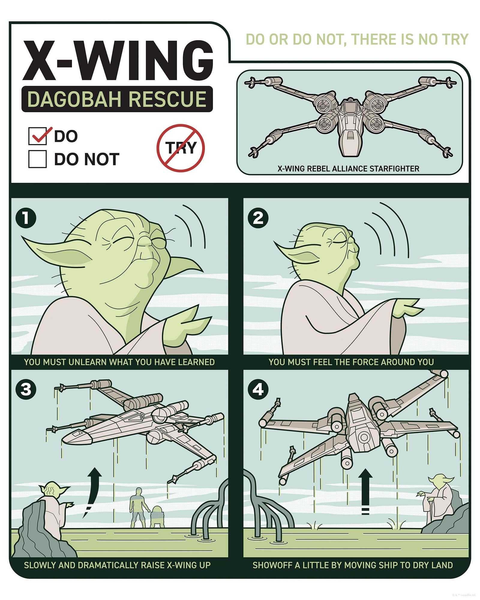 Komar Star Wars X-Wing Instructions Wall Picture Size 40 x 50 cm Children's Room Wall Decoration