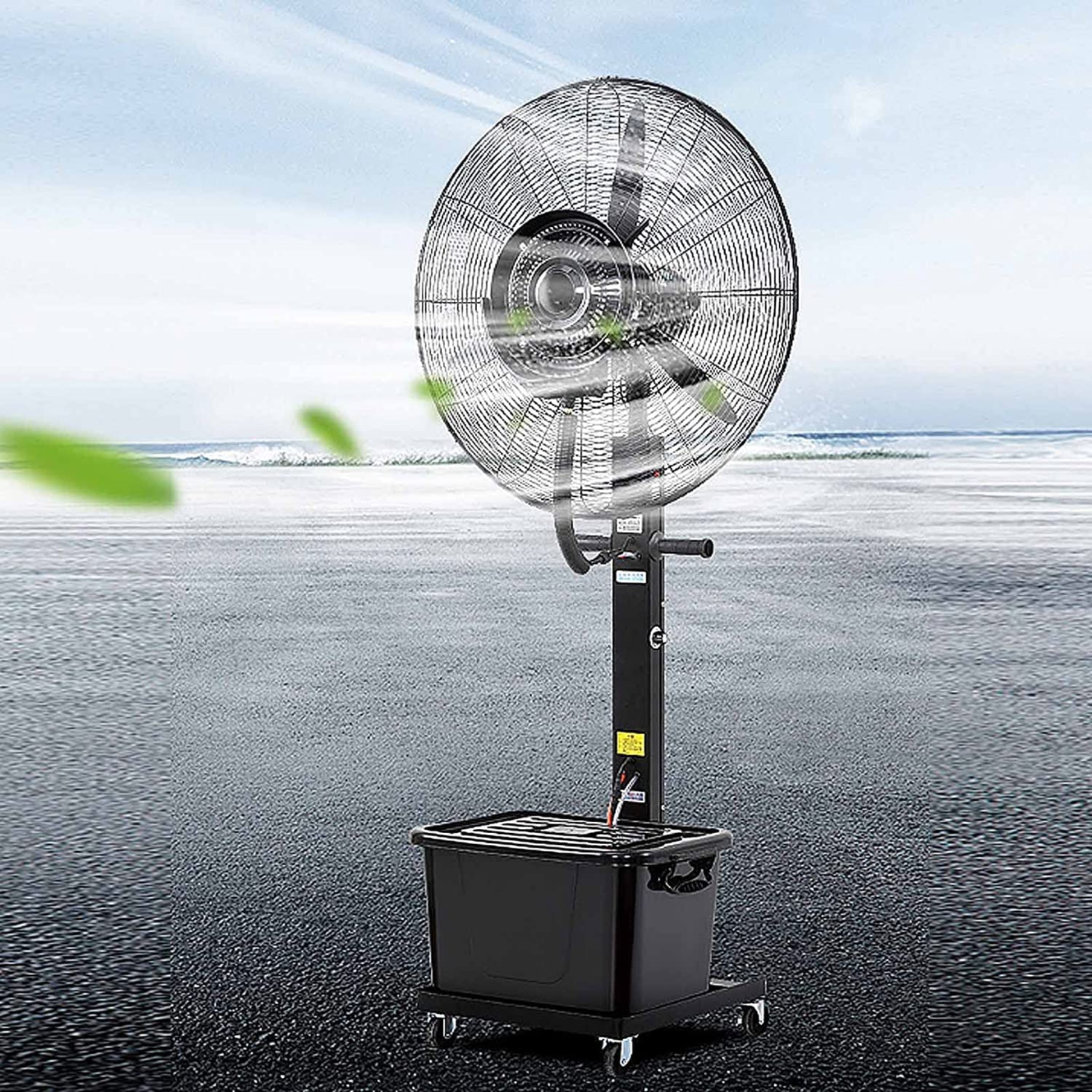 asdchZen Outdoor Misting Fan With 42L Tank, Adjustable Height, 3 Speeds, Oscillating Pedestal Fan For Patio, Cooling Standing Floor Fan,80CM
