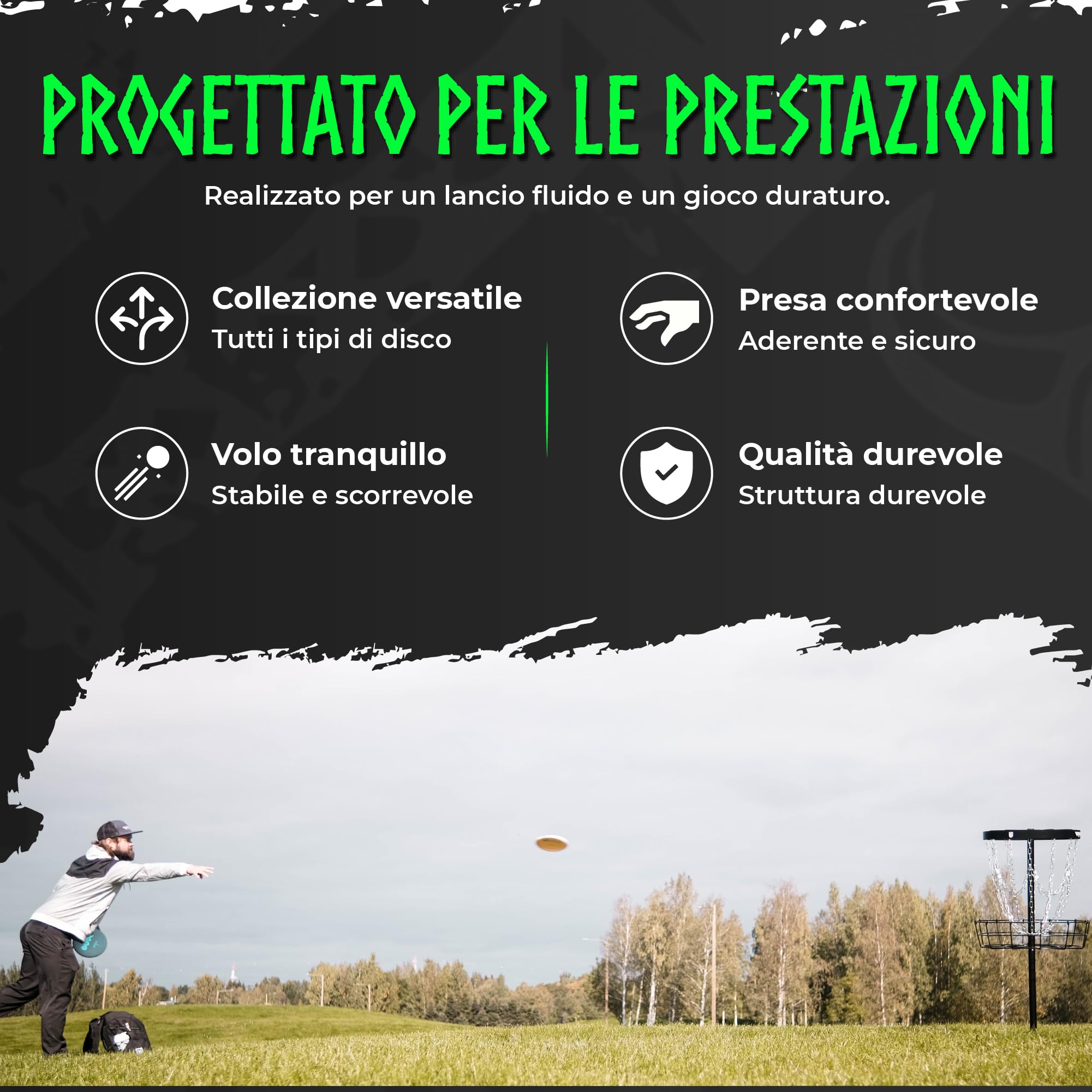 Viking Discs Starter Disc Golf Set - 3 Dischi da Frisbee per Qualsiasi Distanza, omologati PDGA - Sport all'aperto per Adulti e Bambini - Putter, Mid-Range, Driver