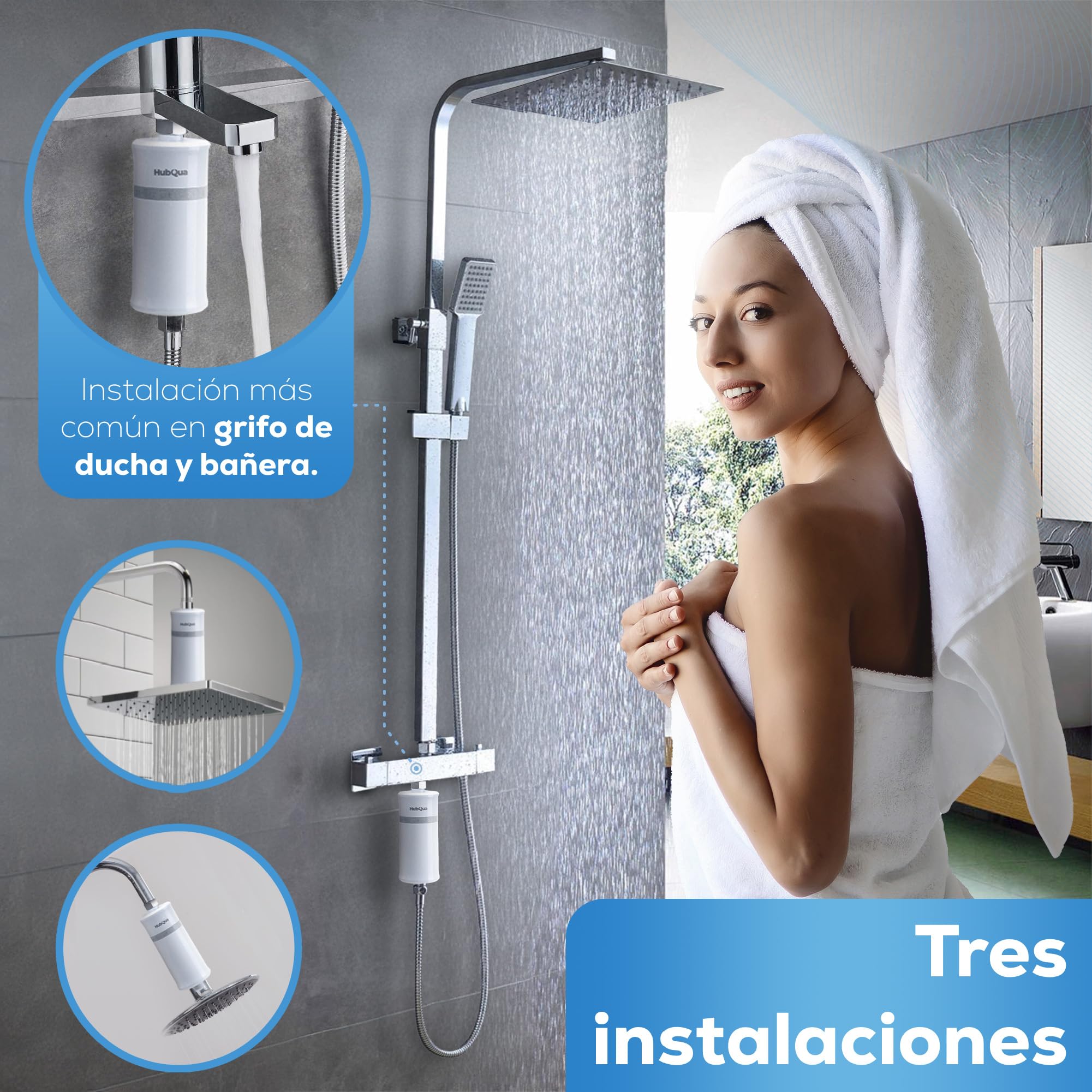 HubQua Replacement Cartridge, SGS Certified, For WaterTrack and Other Shower Filters, Removes 98% Chlorine - Image 4