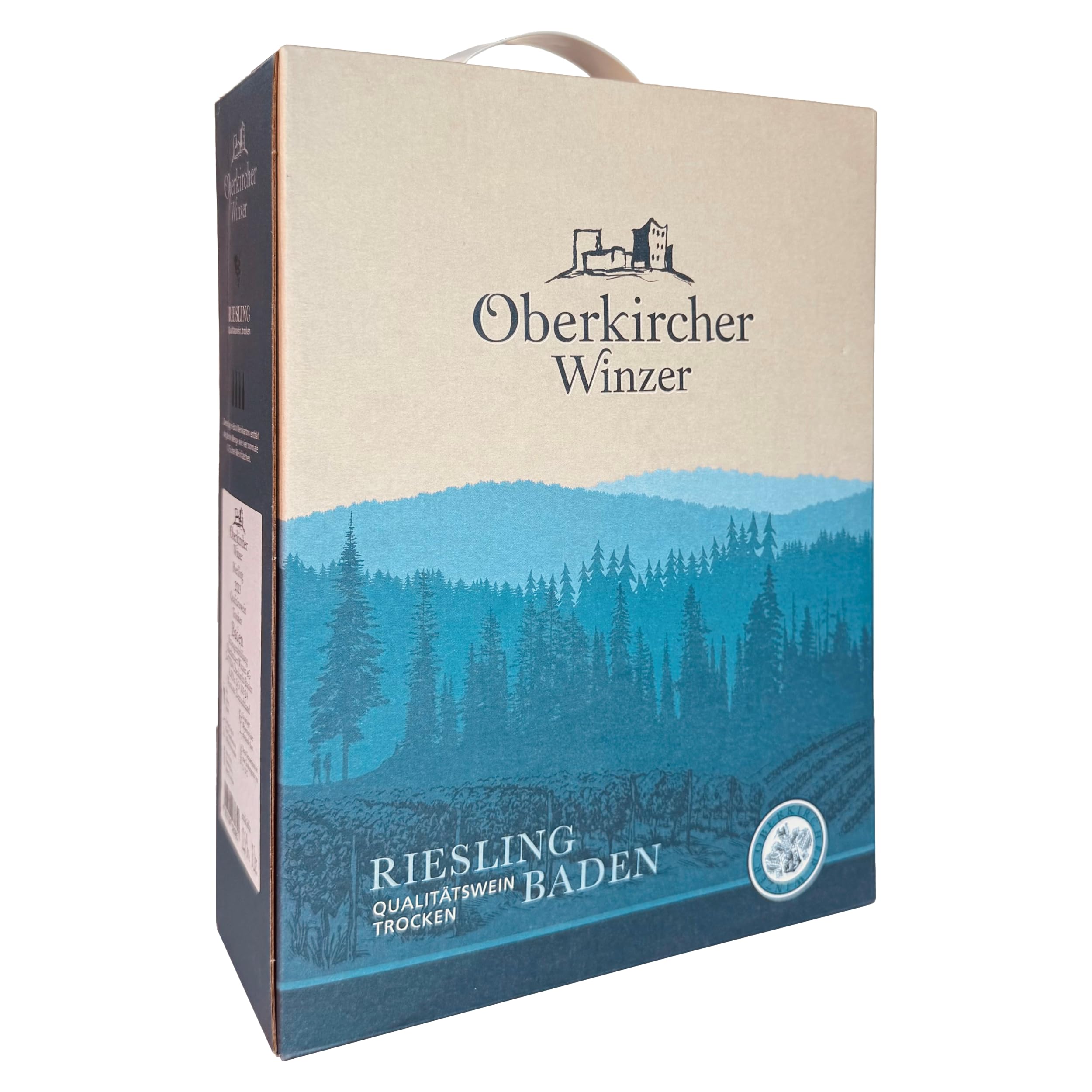 Oberkircher Winzer Wein-Box Riesling - Weißwein trocken 3 Liter, Zitrusaromen & Kräuter Nuancen, deutscher Qualitätswein aus Baden, 1 x 3,0 l Bag-in-Box
