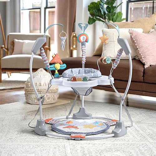 Miniatura 7 de Centro de actividades para bebés, centro de actividades para bebés con música, juguetes interactivos, asiento giratorio de 360, 3 alturas