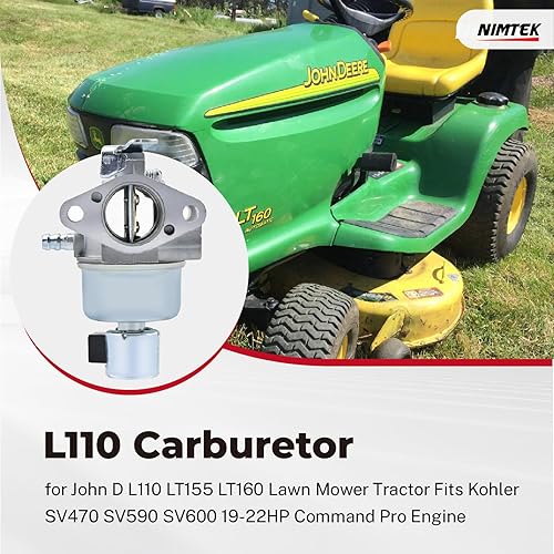 Miniatura 2 de Carburador Para John Deere LT160 Tractor Kohler CV460S Motor