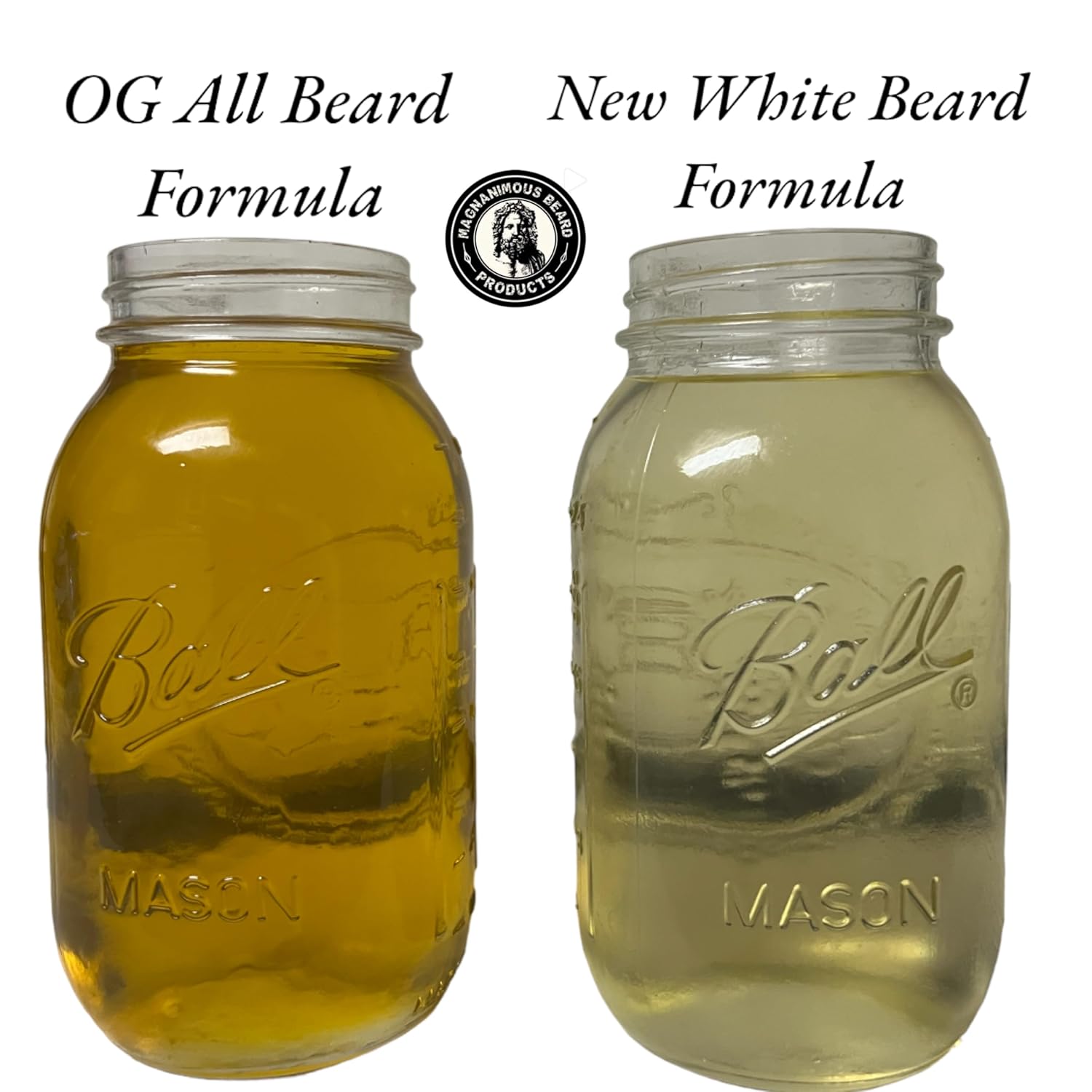 MAGNANIMOUS WHITE BEARD OIL FORMULA (1 OZ) "UNSCENTED" - THE NON-GREASIEST BEARD OIL FOR WHITE BEARDS ON THE PLANET, SANTA APPROVED!
