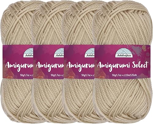 Miniatura 30 de JubileeYarn Amigurumi Select - Hilo acrílico para bebé, aster, 4 madejas