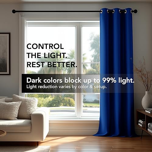 Miniatura 3 de Deconovo - Cortinas opacas con ojales y aislamiento térmico