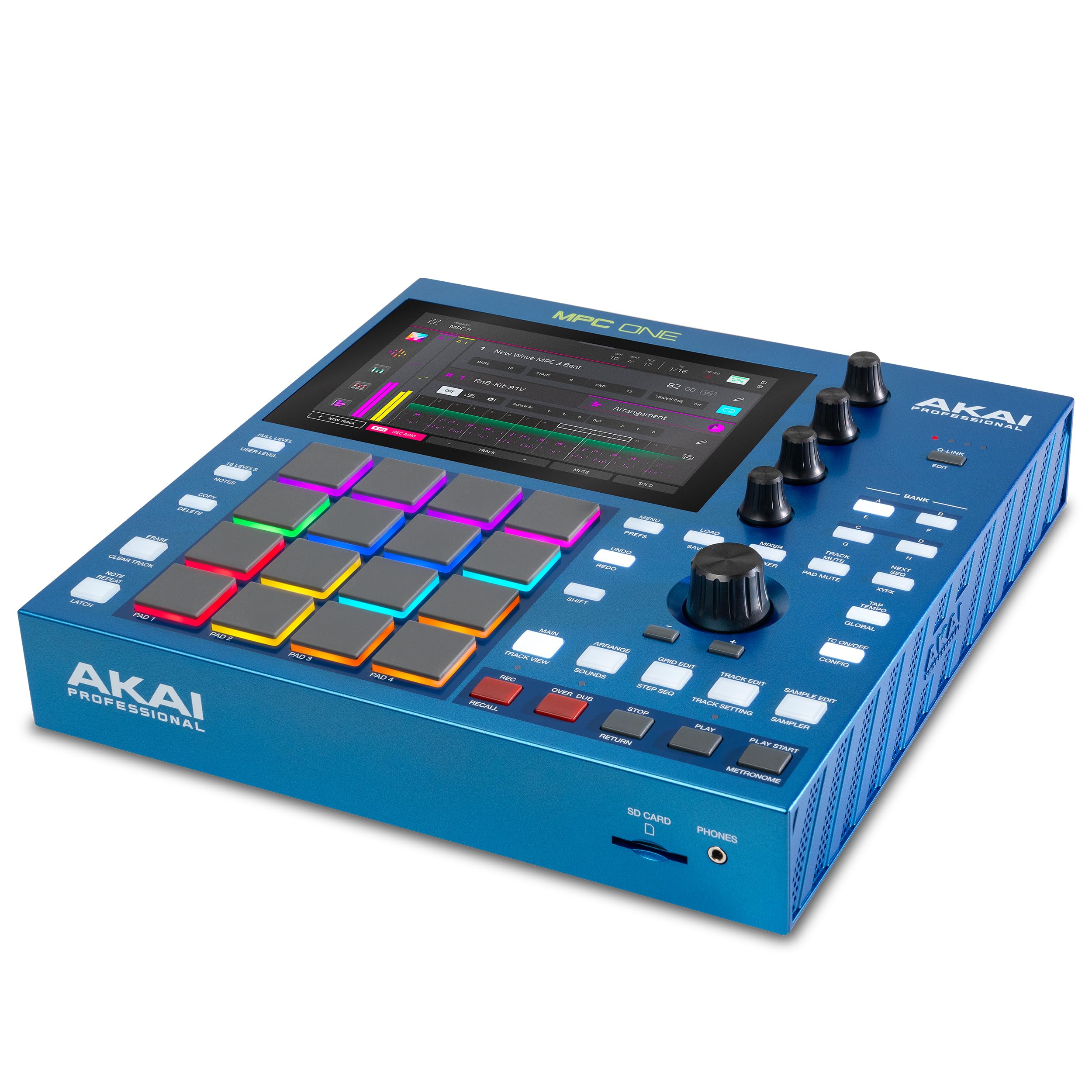 Akai Professional MPC One G2 Centro Producción Autónomo Next-Gen | Para beatmakers y productores, sampling, secuenciación y creación, con USB-C, 16 pads MPC, procesador 8 núcleos, 4GB RAM