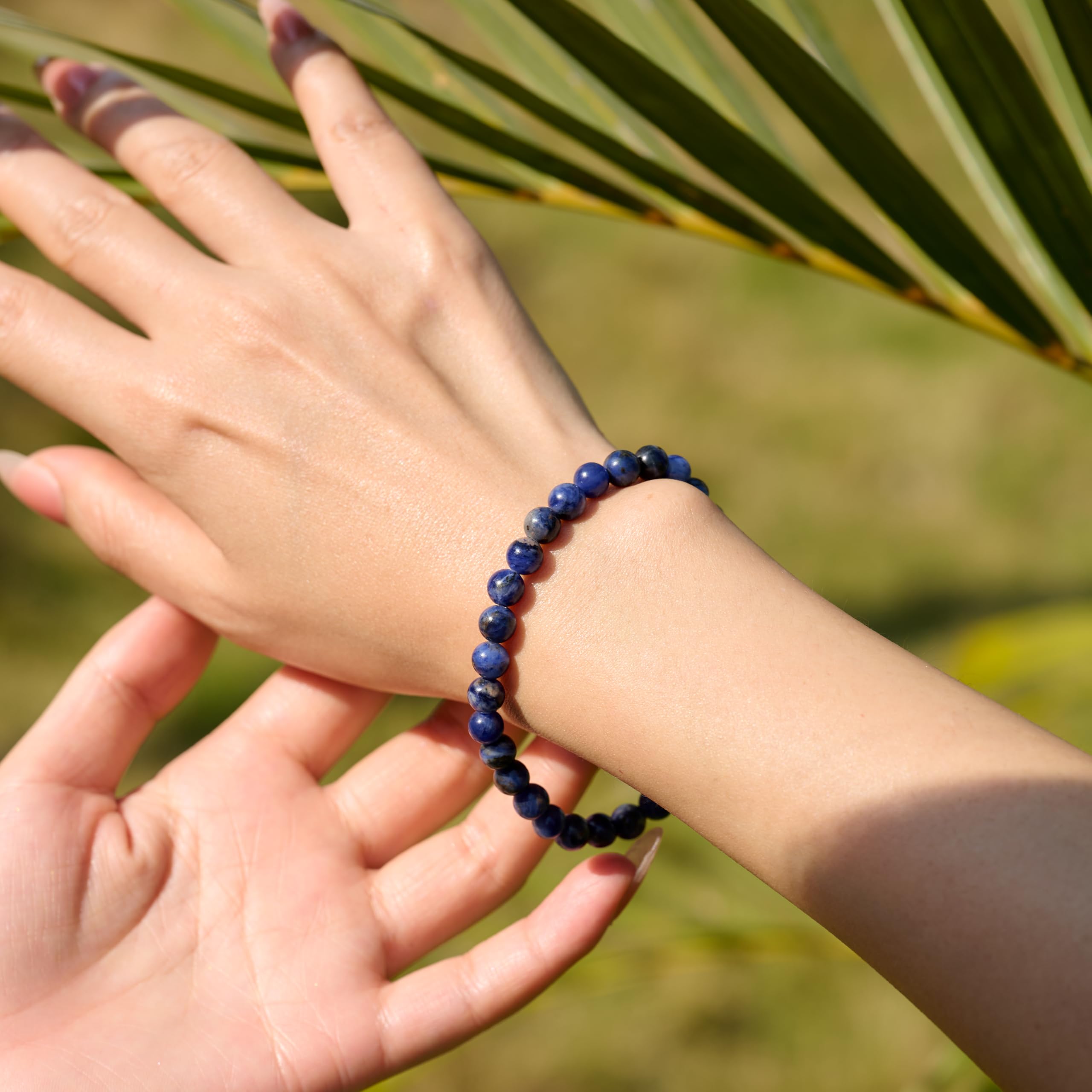 Bivei signora braccialetto perline 6mm semiprezioso cristallo naturale elastico elastico cristallo accessori regalo di yoga